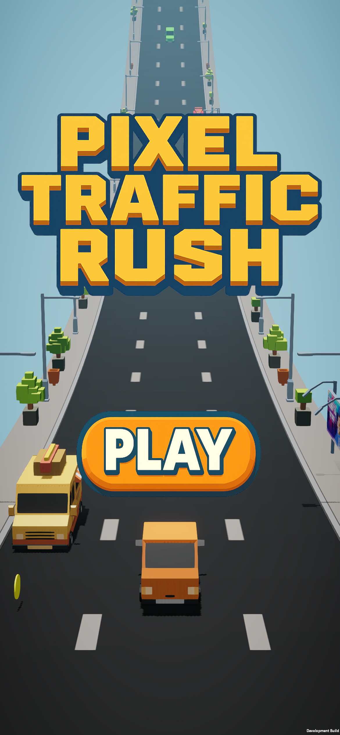 Pixel Traffic Rush — Title Screen